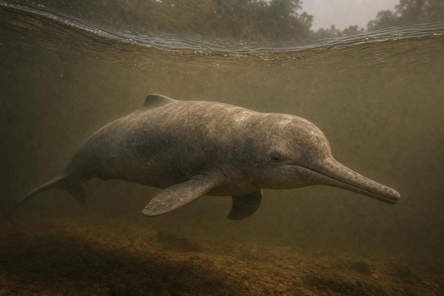 Indus River Dolphin in its natural habitat