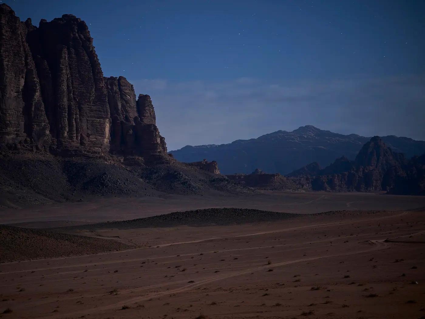 The desert of Wadi Rum, Jordan