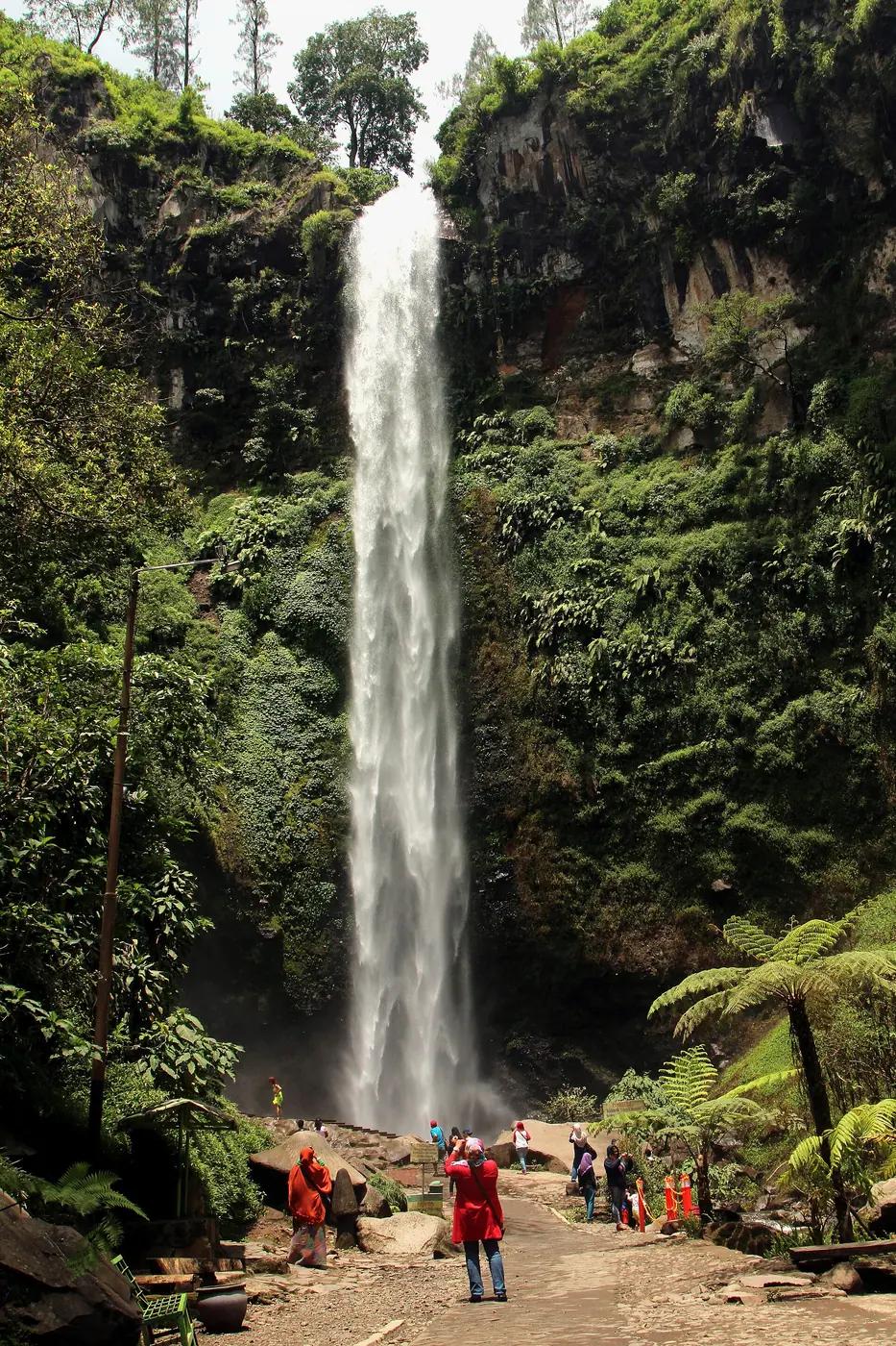 Coban Rondo waterfall in the Pujon highlands between Malang and Batu, East Java