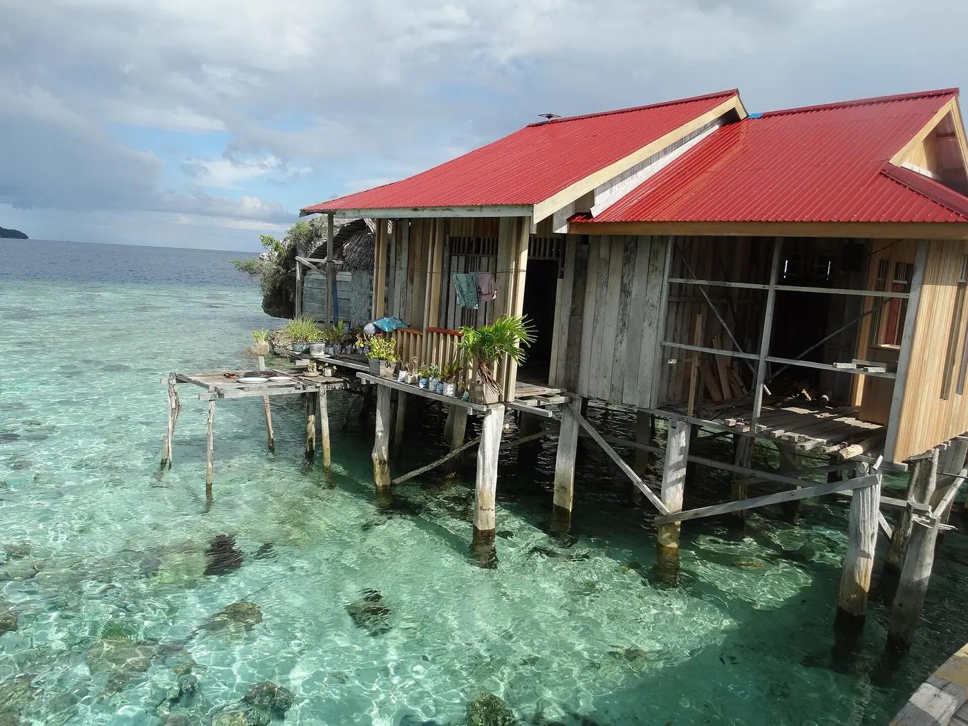 Forested islets and turquoise water in the Togean Islands, Tomini Gulf, Central Sulawesi