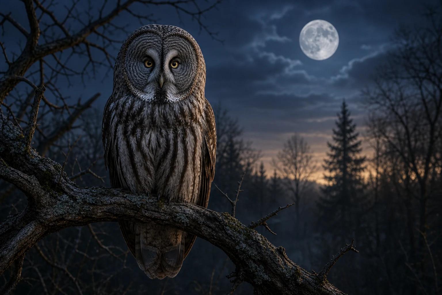 Owl in its natural habitat