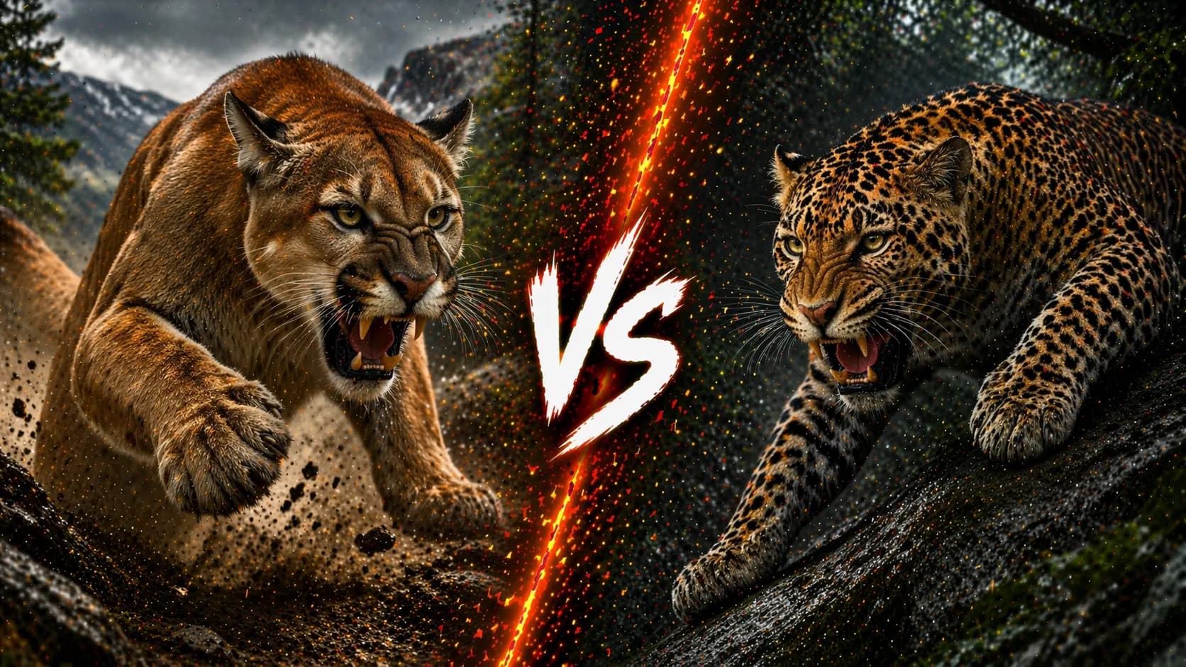 Cougar vs Leopard: Which Cat Has the Better Fight Profile? comparison image on AnimalDex