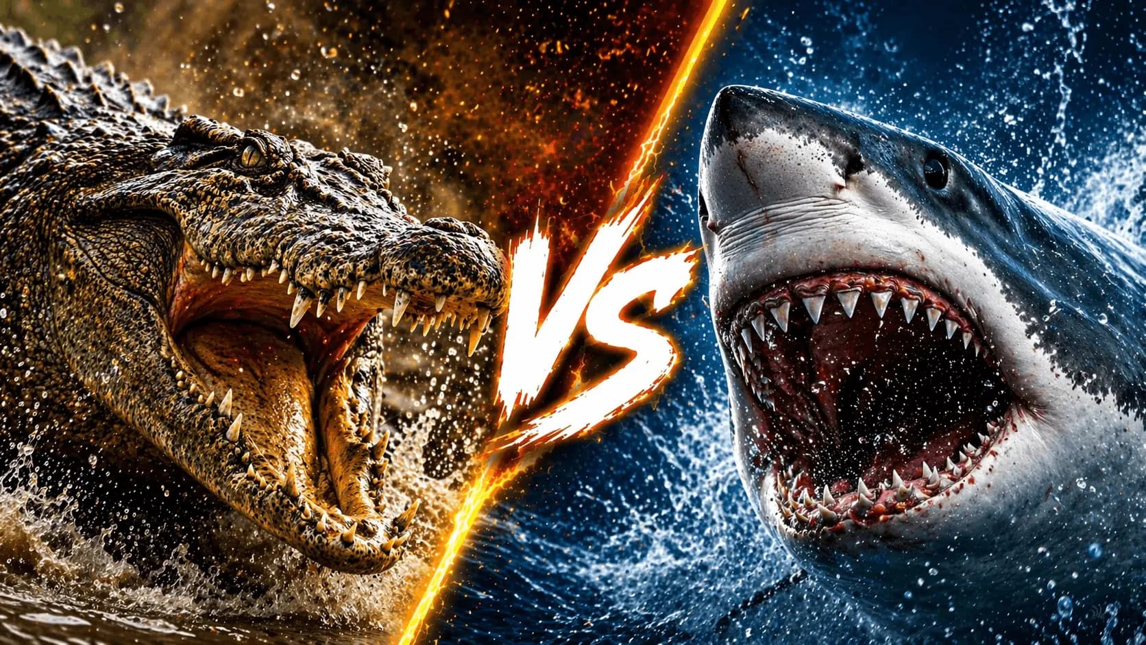 Crocodile vs Shark: Who Wins Where Water Meets Shore? comparison image on AnimalDex