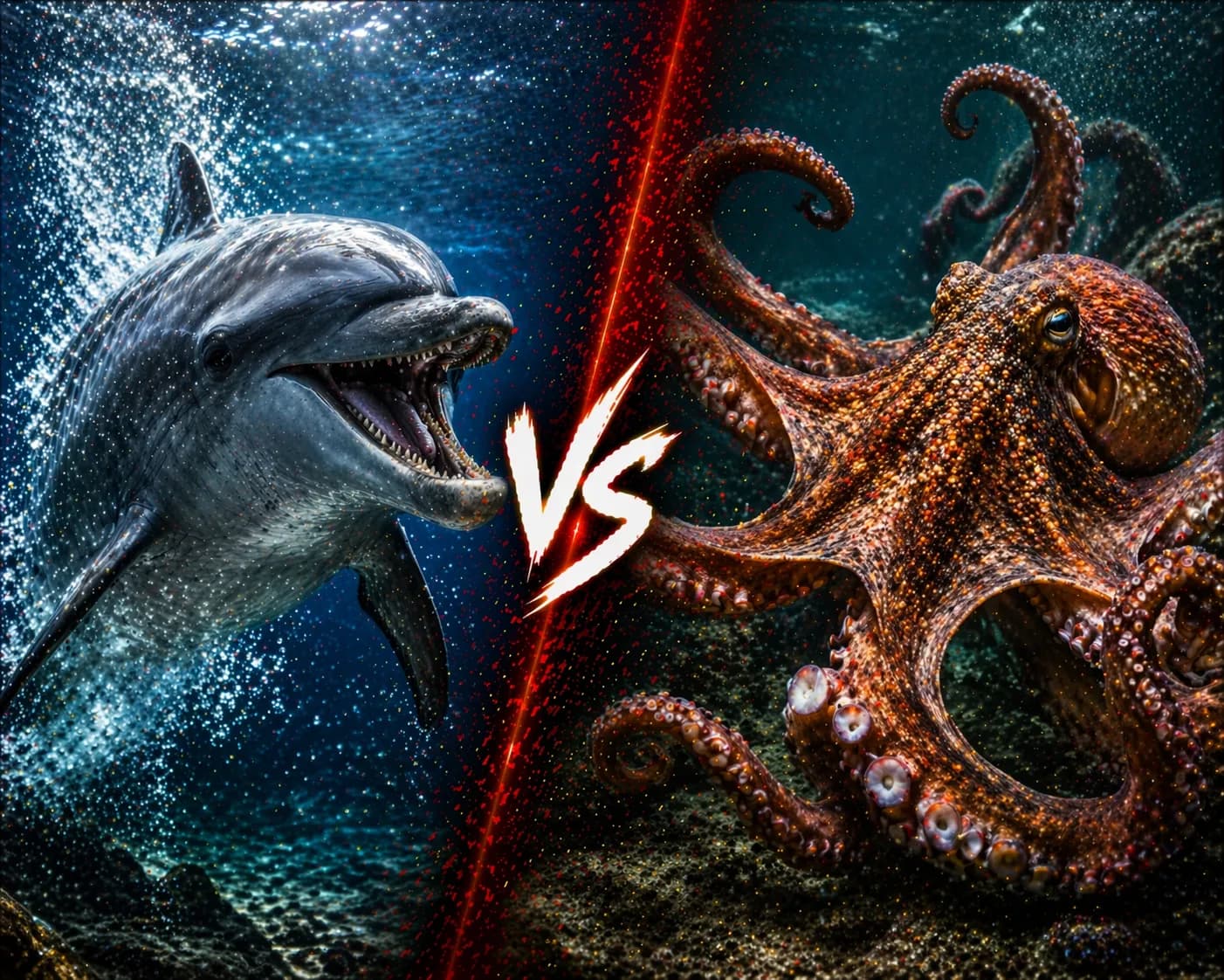 Dolphin vs Octopus Intelligence: Which Animal Thinks Better? comparison image on AnimalDex