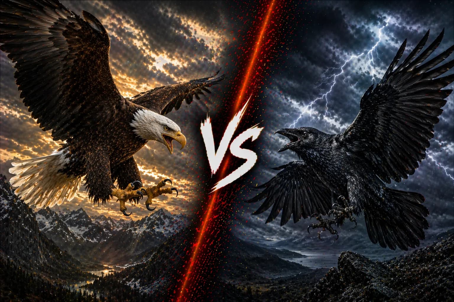 Eagle vs Raven: Which Bird Has the Better Edge? comparison image on AnimalDex