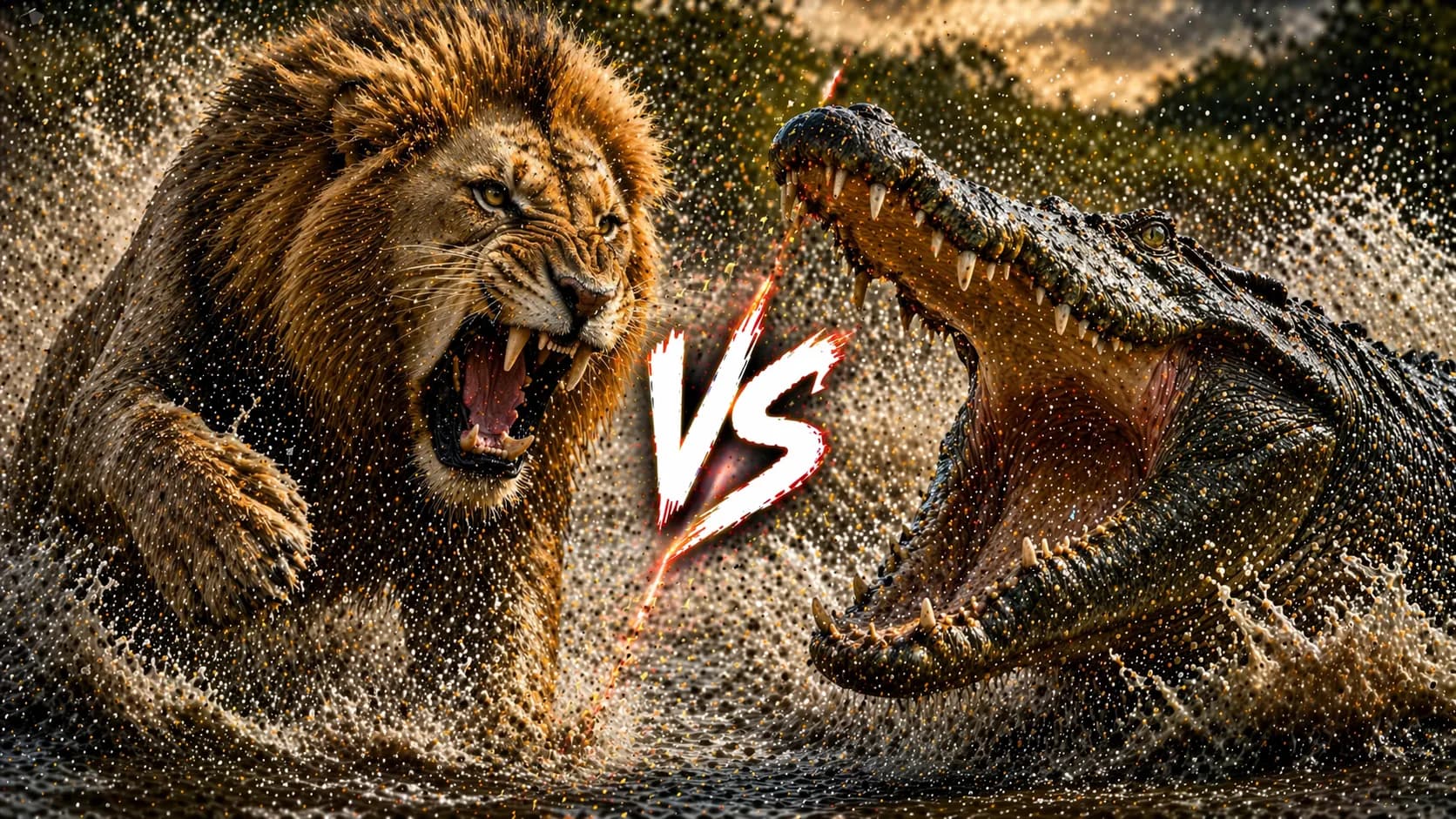 Lion vs Crocodile: Which Predator Has the Edge? comparison image on AnimalDex