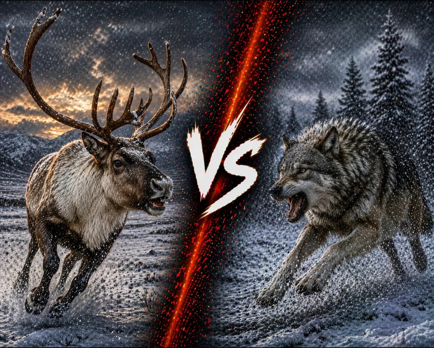 Reindeer vs Wolf: Which Side Usually Comes Out Ahead? comparison image on AnimalDex