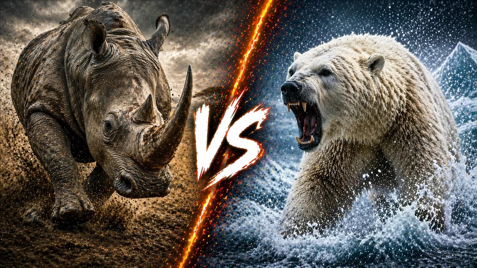 Rhino vs Polar Bear: Which Heavyweight Has the Edge? comparison image on AnimalDex