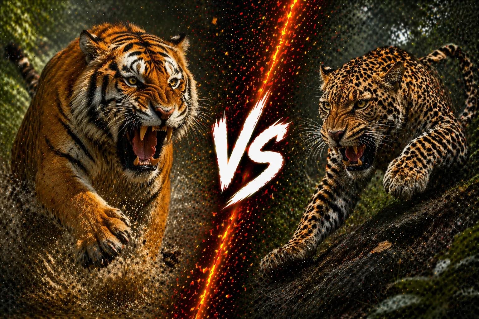 Tiger vs Leopard: How Big Is the Real Gap? comparison image on AnimalDex