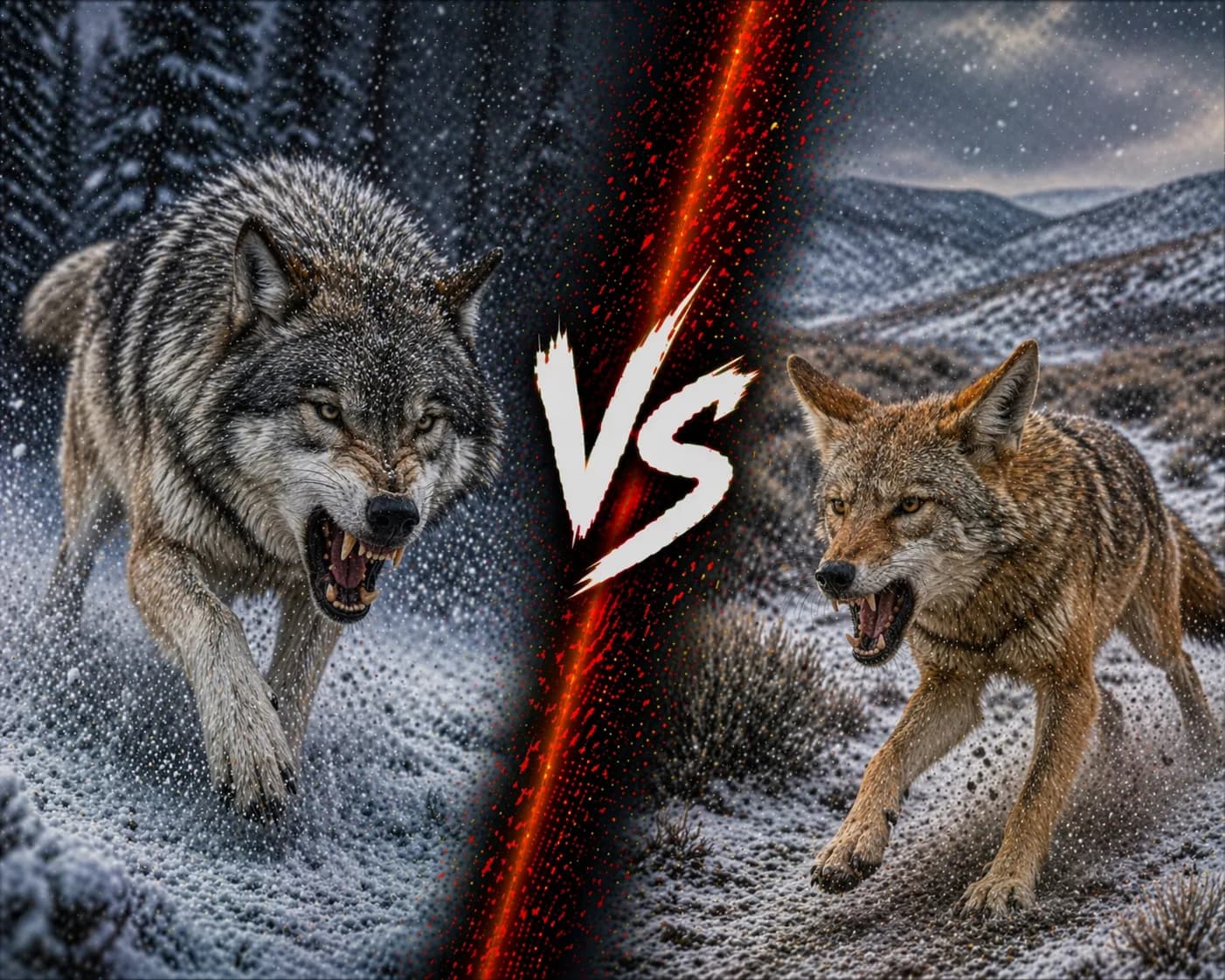 Wolf vs Coyote: Which Canid Has the Edge? comparison image on AnimalDex