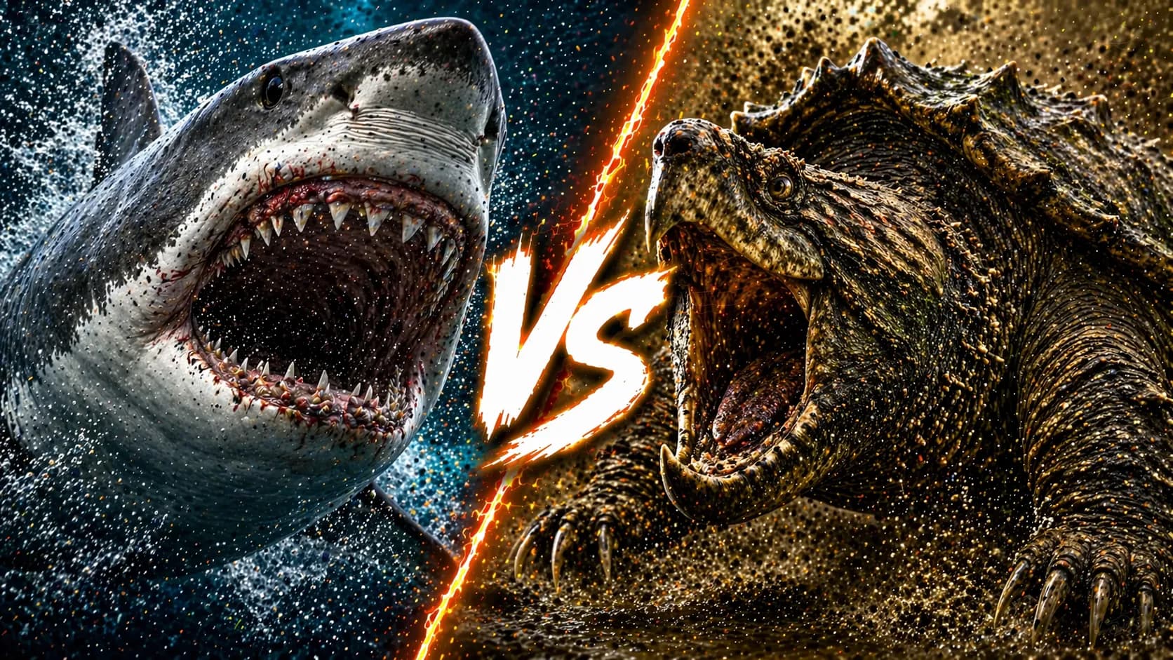 Bull Shark vs Alligator Snapping Turtle: Which Water Hunter Has the Edge? comparison image on AnimalDex