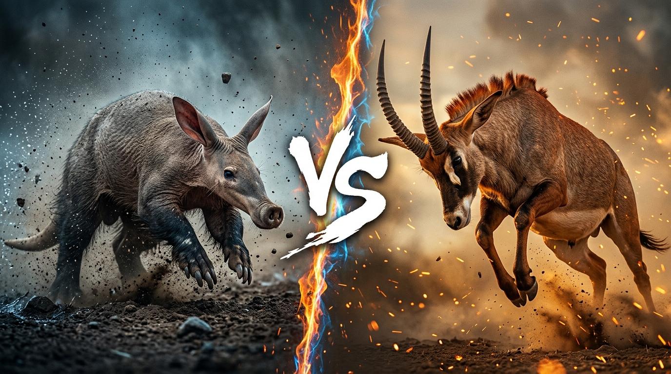aardvark-vs-roan-antelope comparison image on AnimalDex
