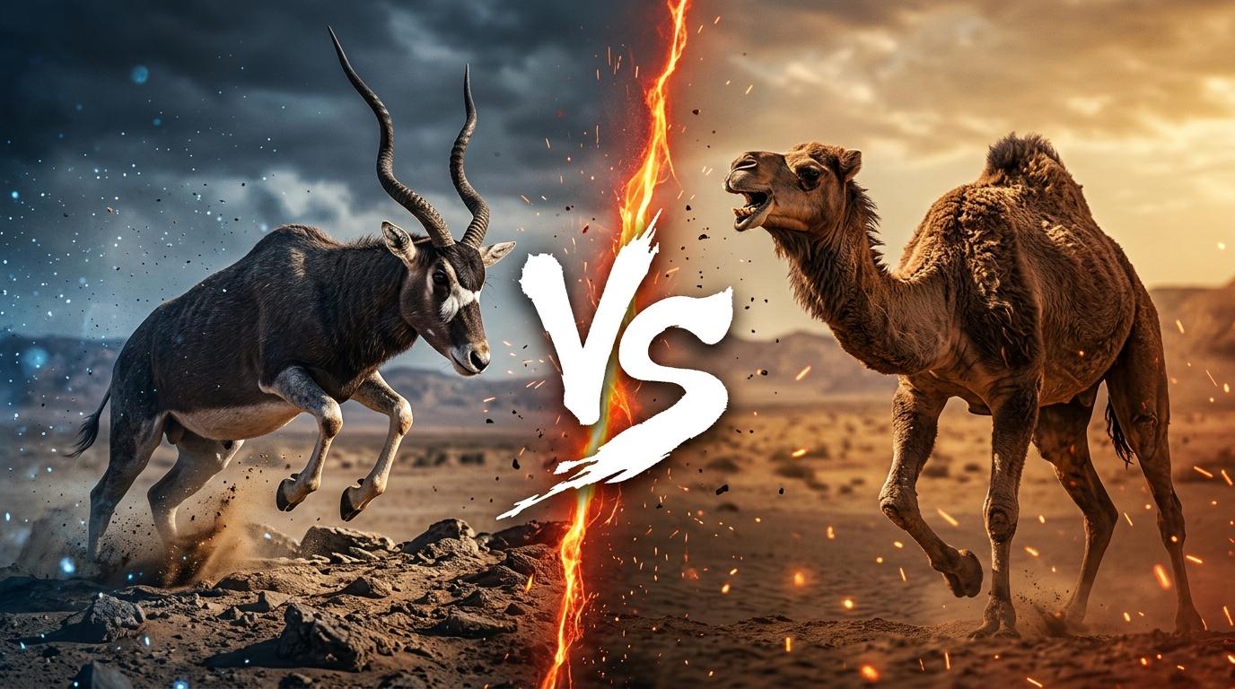 addax-vs-dromedary-camel comparison image on AnimalDex