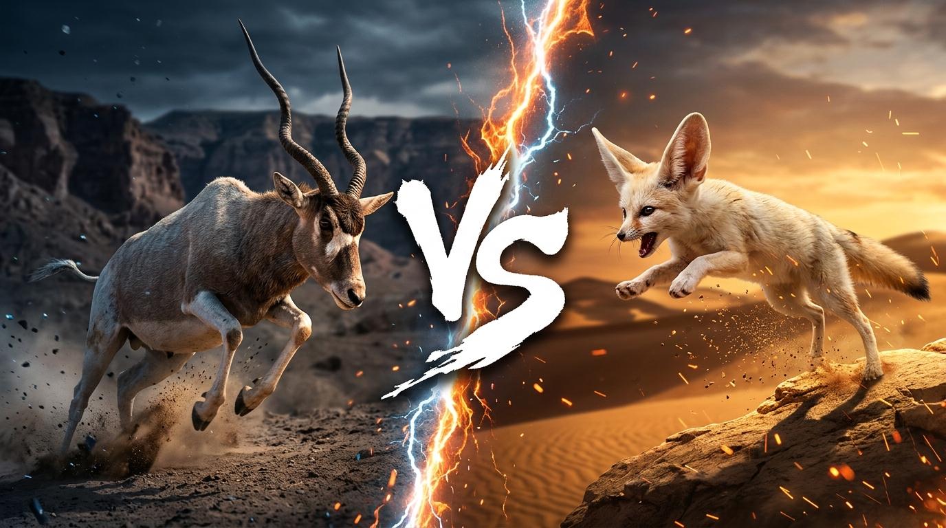 addax-vs-fennec-fox comparison image on AnimalDex