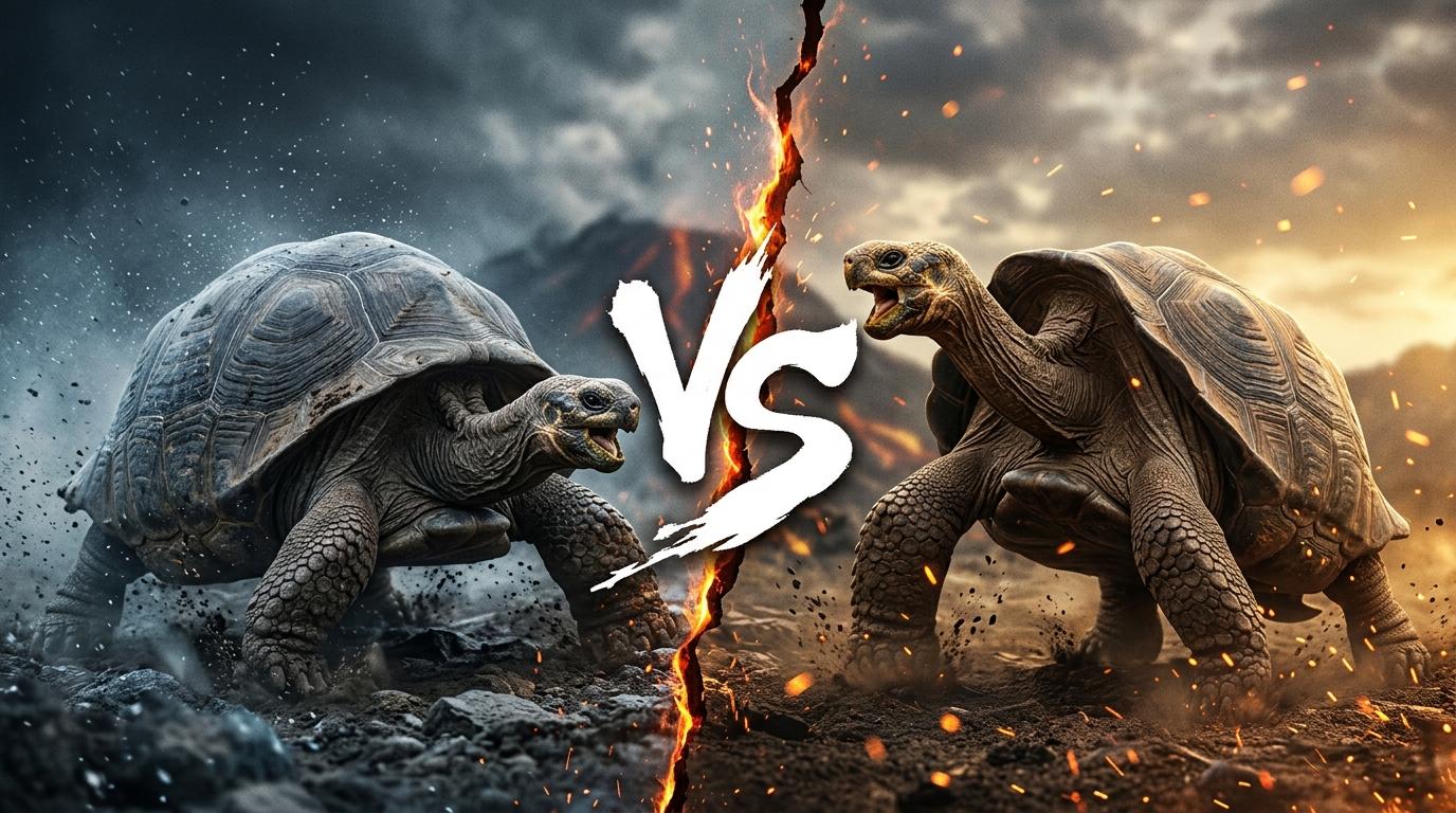 aldabra-giant-tortoise-vs-gal-pagos-tortoise comparison image on AnimalDex