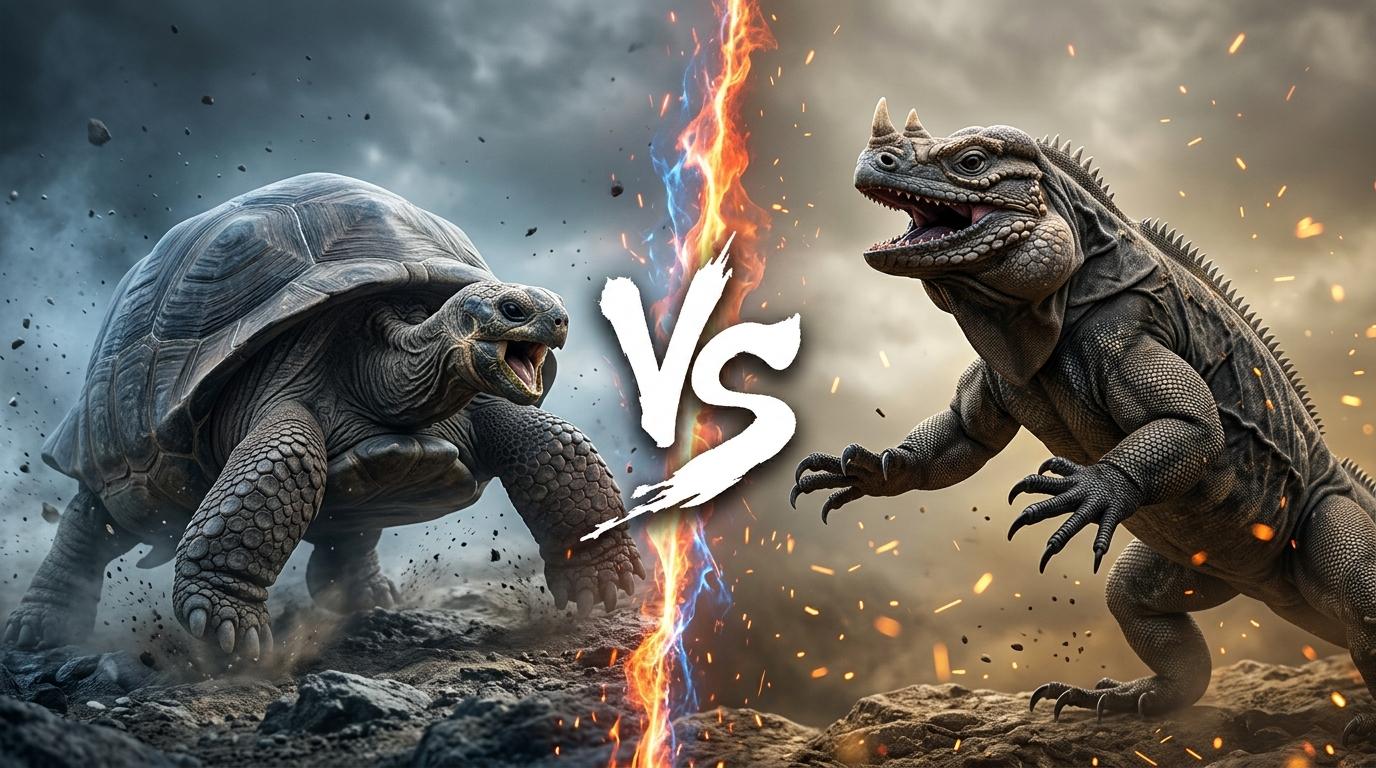 aldabra-giant-tortoise-vs-rhinoceros-iguana comparison image on AnimalDex