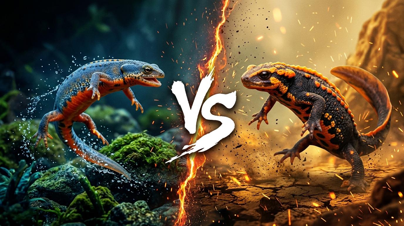 alpine-newt-vs-emperor-newt comparison image on AnimalDex