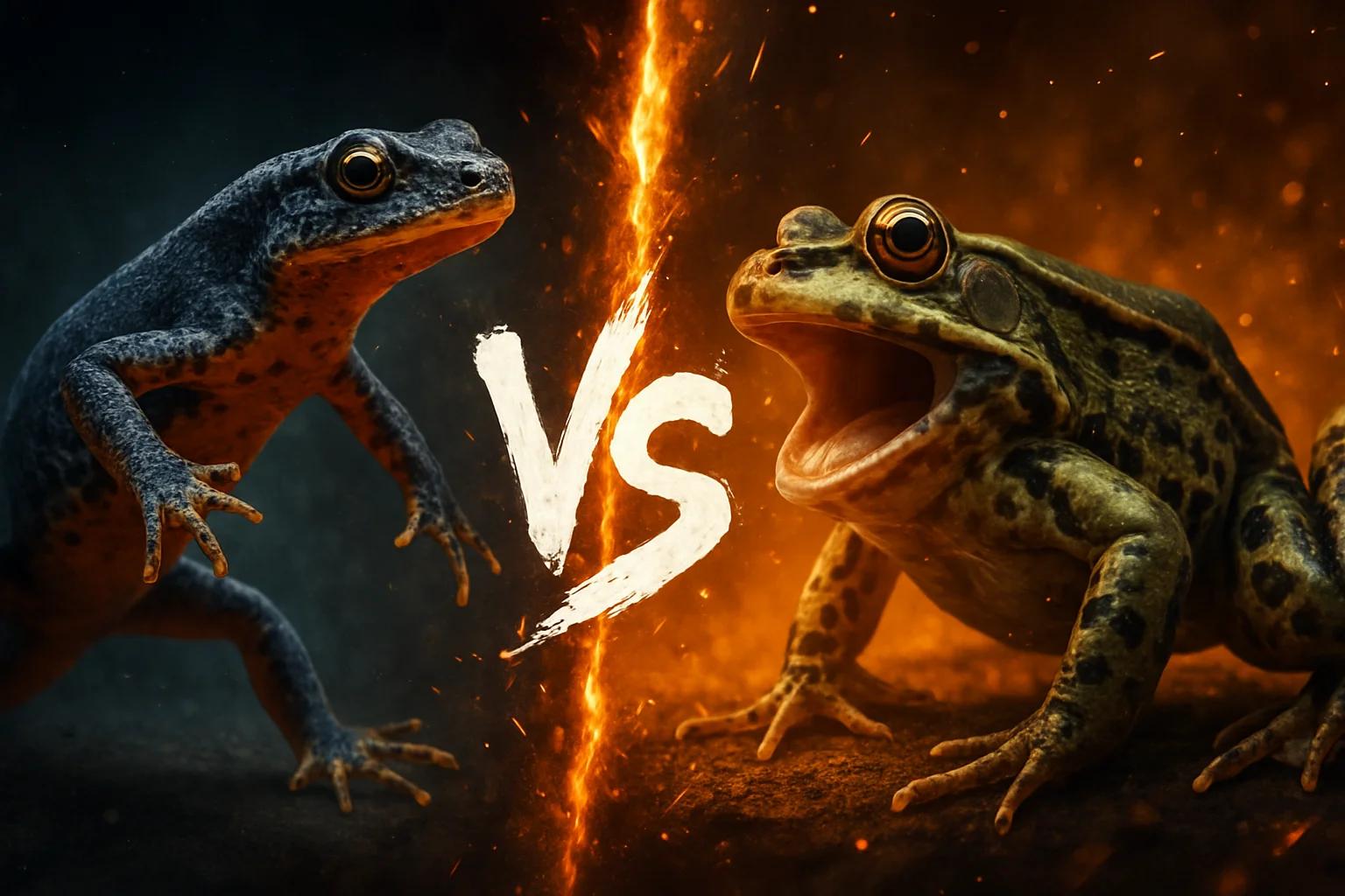 alpine-newt-vs-marsh-frog comparison image on AnimalDex