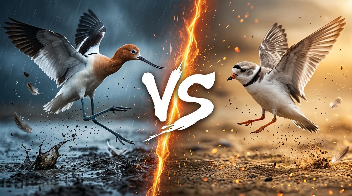 american-avocet-vs-piping-plover comparison image on AnimalDex