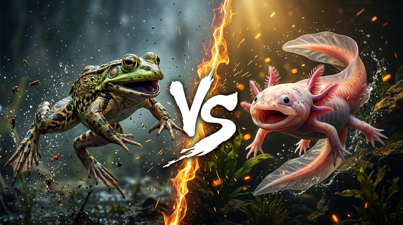 american-bullfrog-vs-axolotl comparison image on AnimalDex
