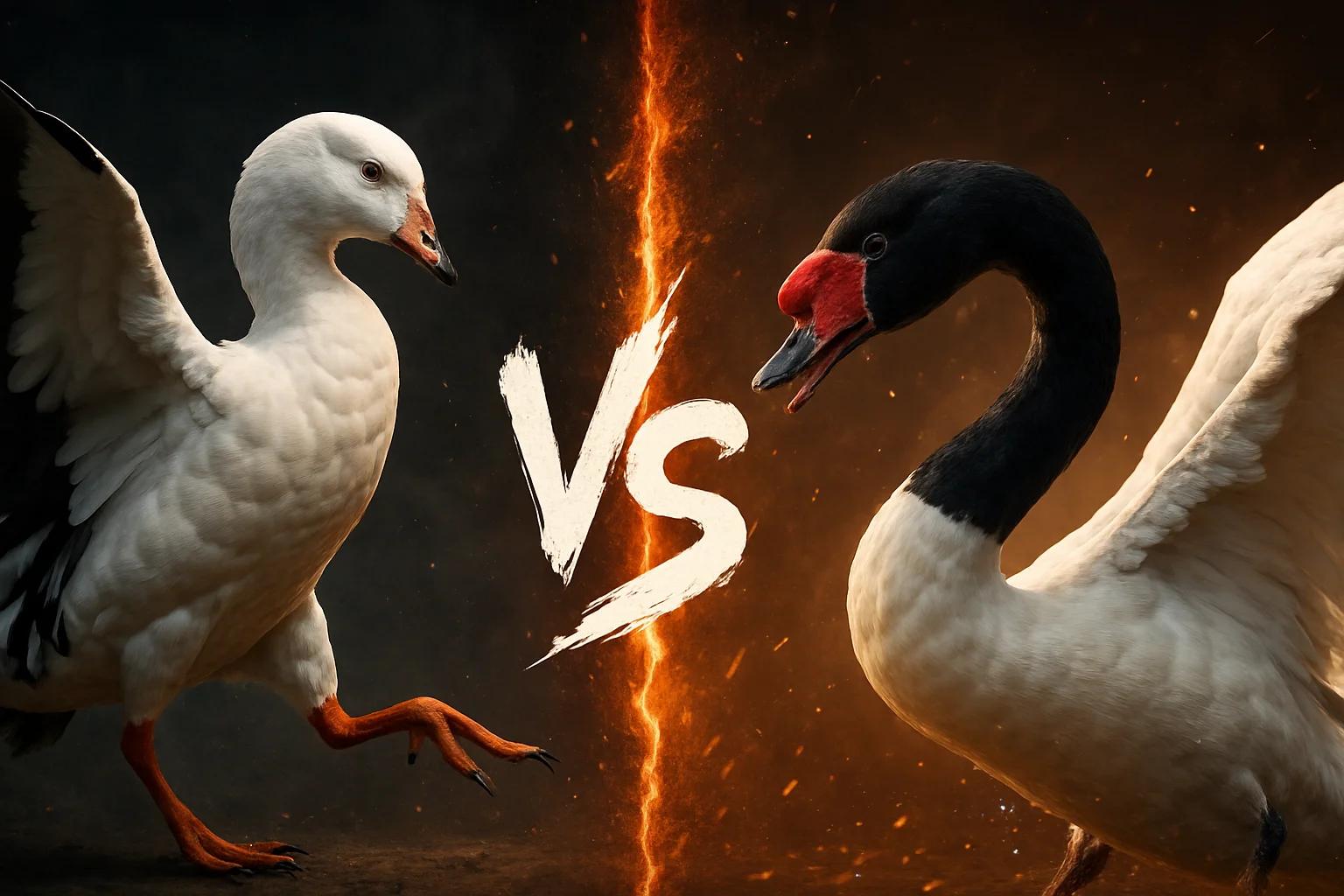 andean-goose-vs-black-necked-swan comparison image on AnimalDex