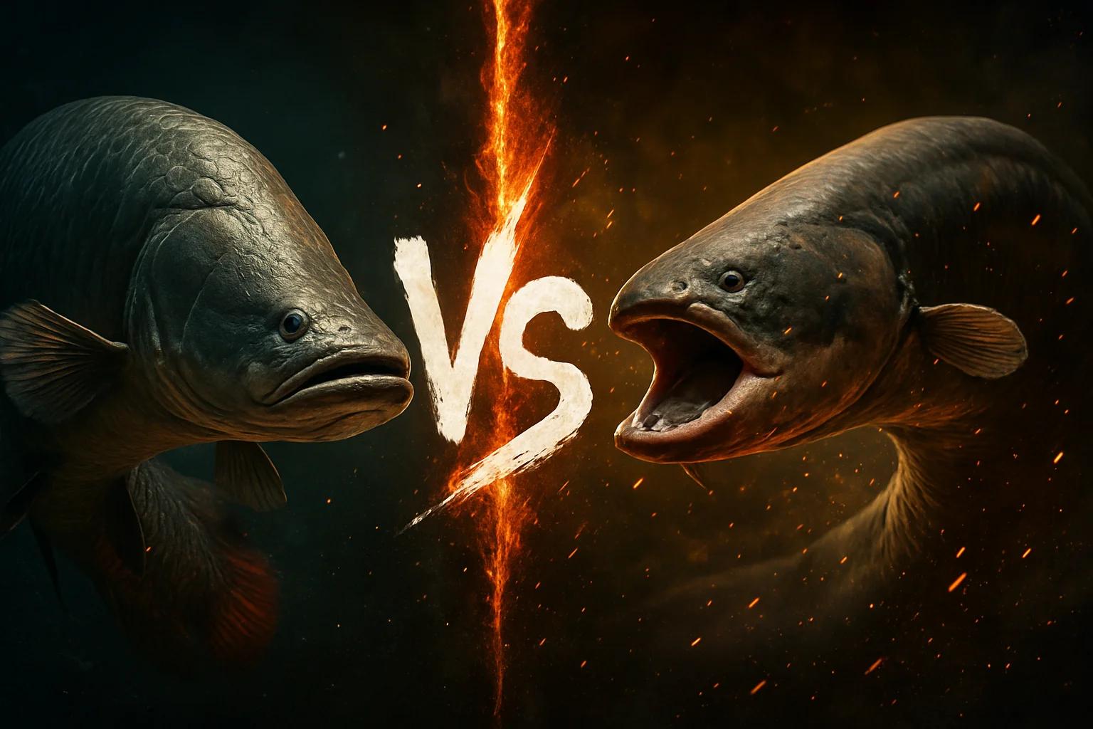 arapaima-vs-electric-eel comparison image on AnimalDex