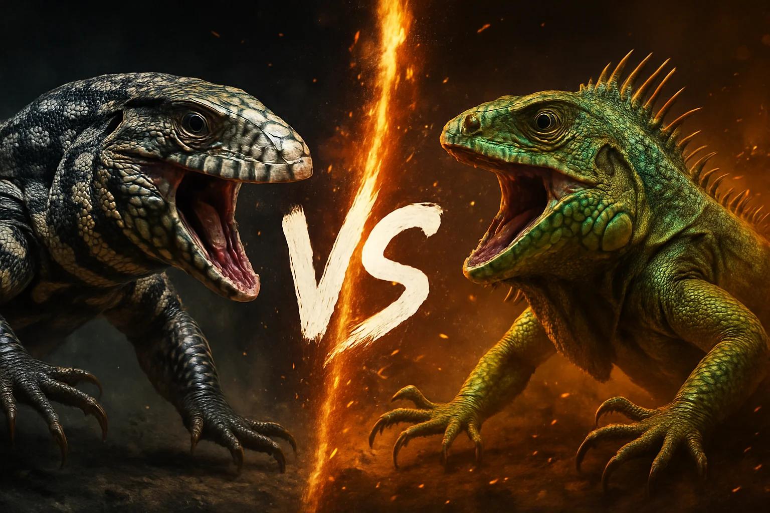 argentine-black-and-white-tegu-vs-lizard comparison image on AnimalDex