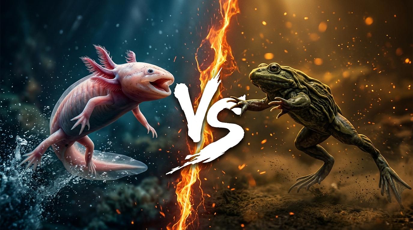 axolotl-vs-titicaca-water-frog comparison image on AnimalDex