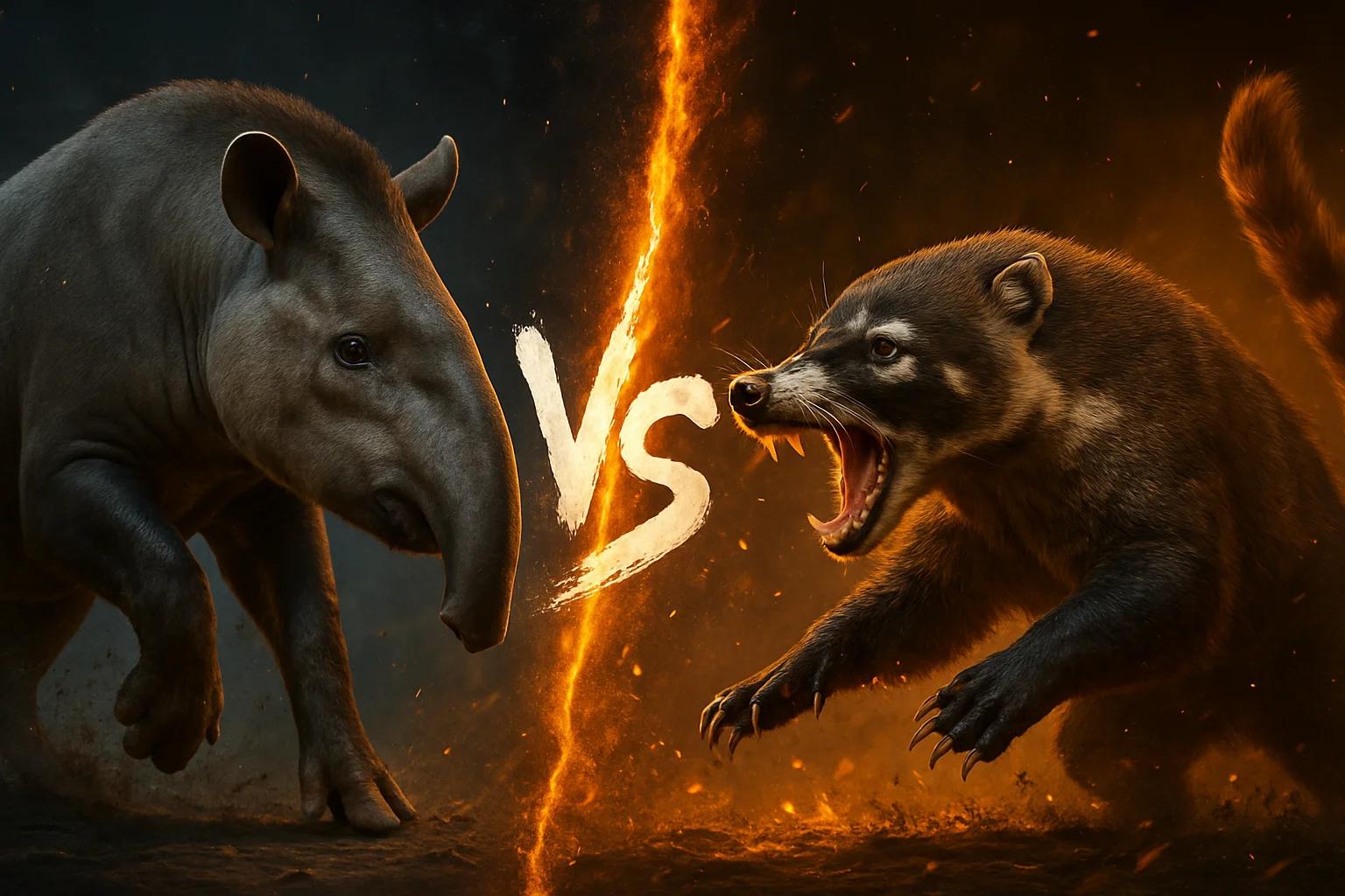 bairds-tapir-vs-white-nosed-coati comparison image on AnimalDex