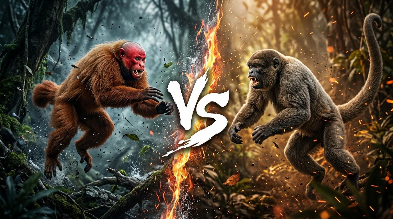 bald-uakari-vs-woolly-monkey comparison image on AnimalDex