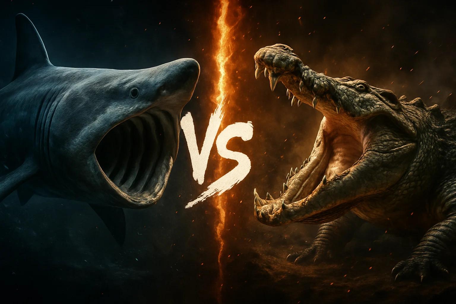 basking-shark-vs-broad-snouted-crocodile comparison image on AnimalDex