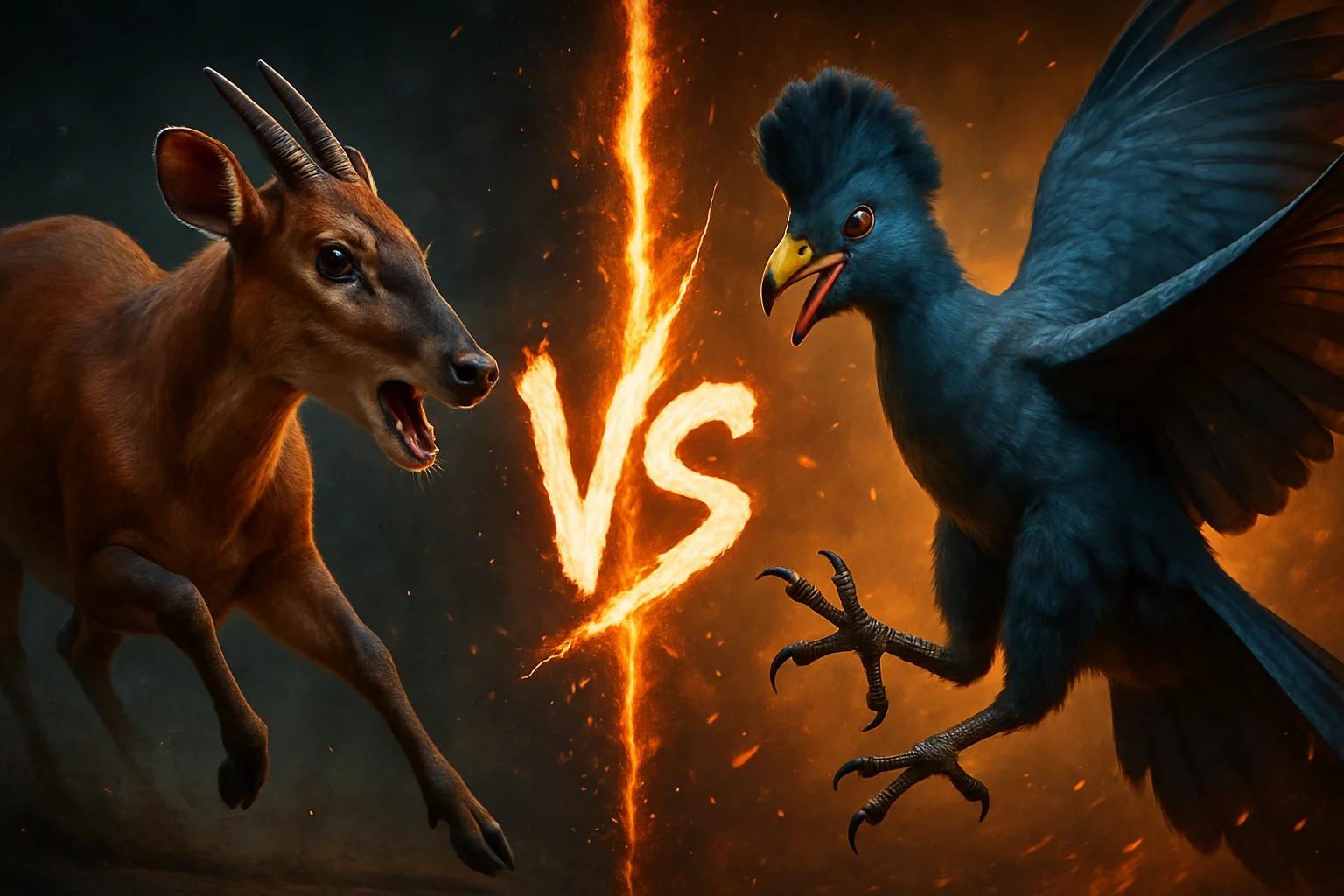 bay-duiker-vs-great-blue-turaco comparison image on AnimalDex