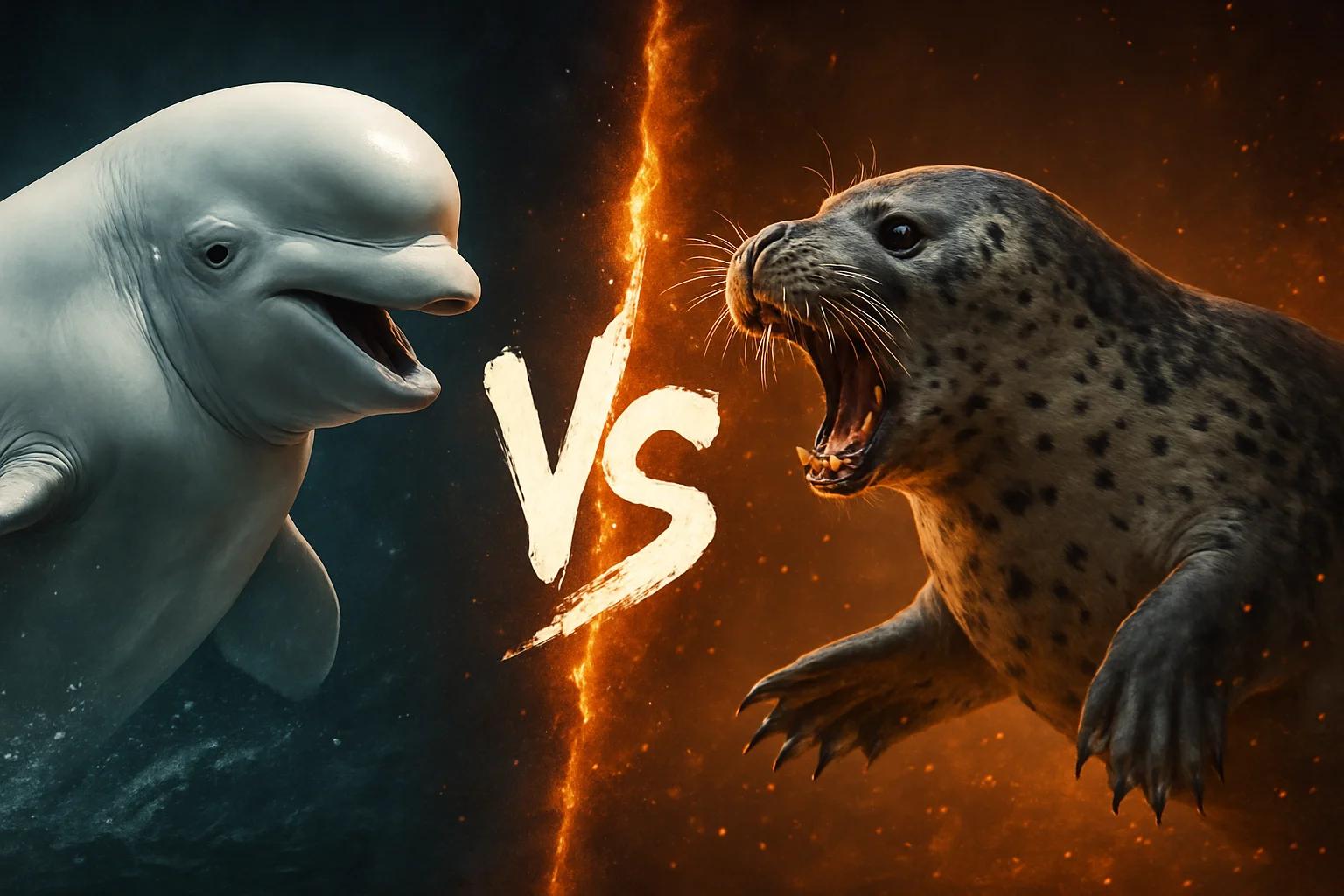 beluga-whale-vs-harbor-seal comparison image on AnimalDex