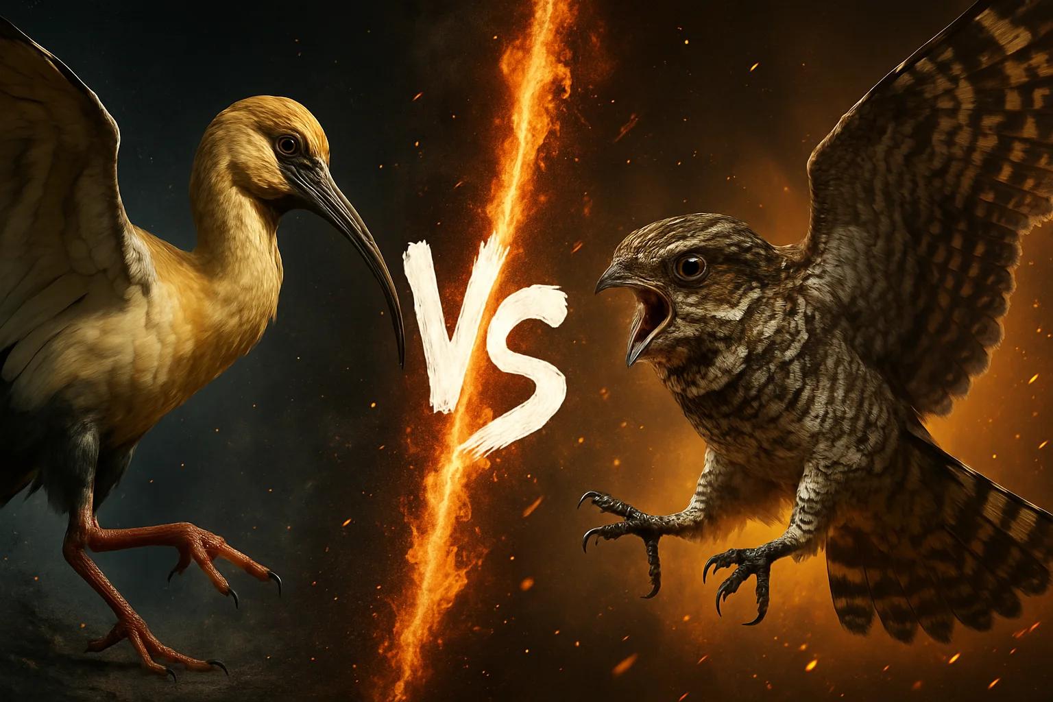 black-faced-ibis-vs-nacunda-nighthawk comparison image on AnimalDex