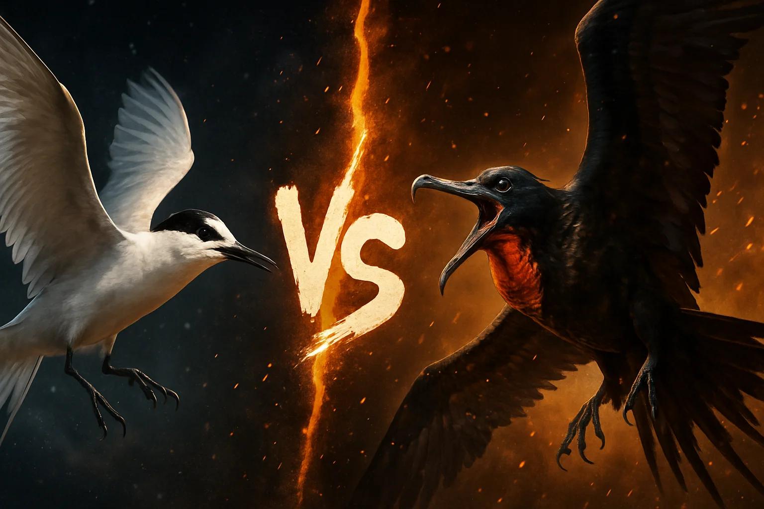 black-naped-tern-vs-great-frigatebird comparison image on AnimalDex