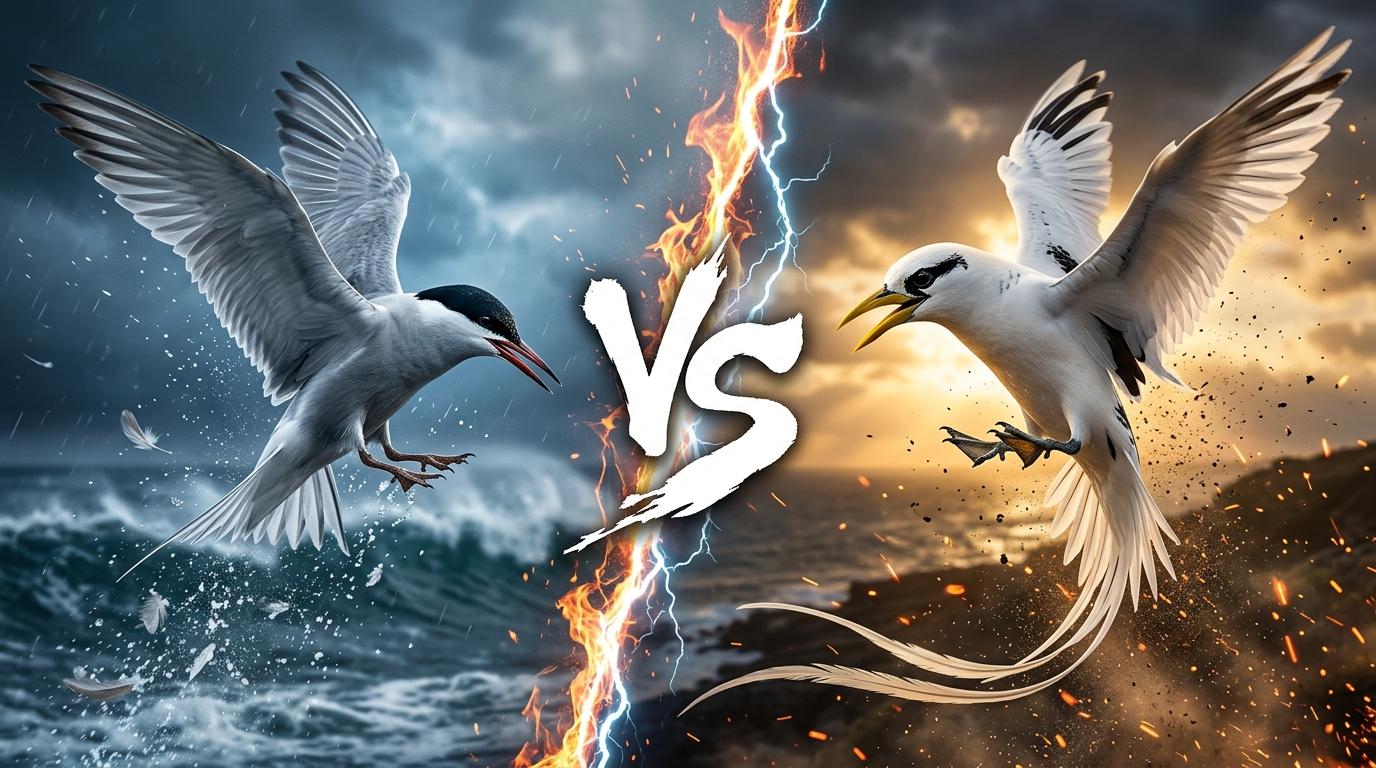 black-naped-tern-vs-white-tailed-tropicbird comparison image on AnimalDex