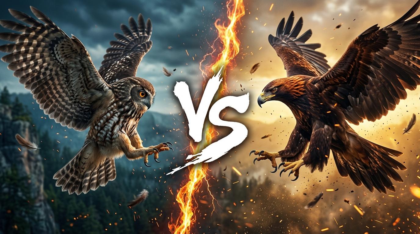 boobook-owl-vs-wedge-tailed-eagle comparison image on AnimalDex