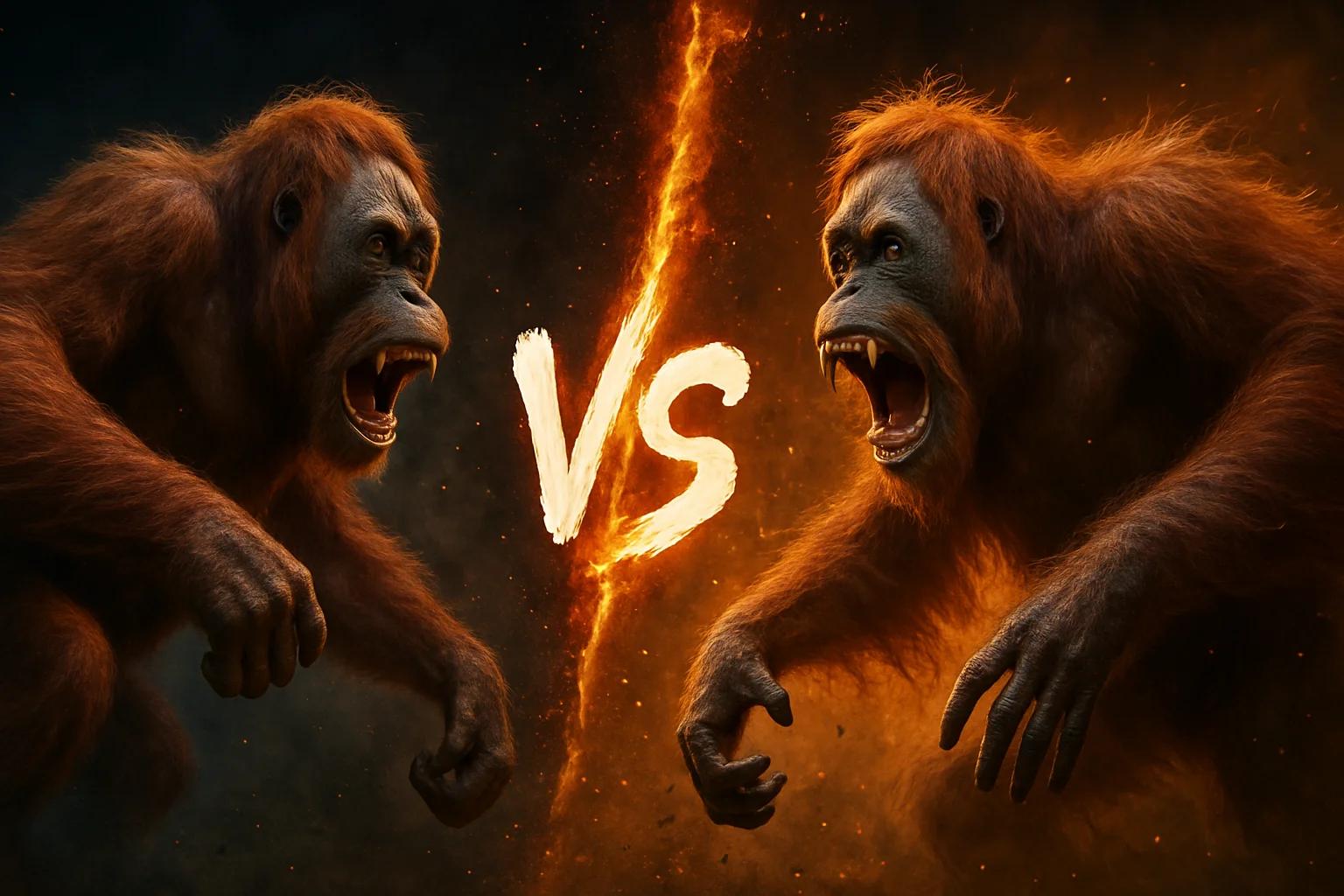 bornean-orangutan-vs-sumatran-orangutan comparison image on AnimalDex
