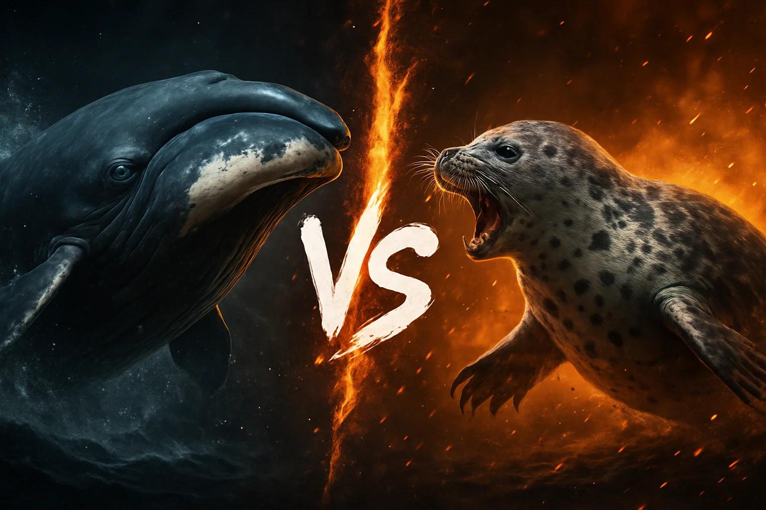 bowhead-whale-vs-ringed-seal comparison image on AnimalDex