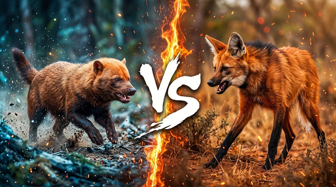 bush-dog-vs-maned-wolf comparison image on AnimalDex