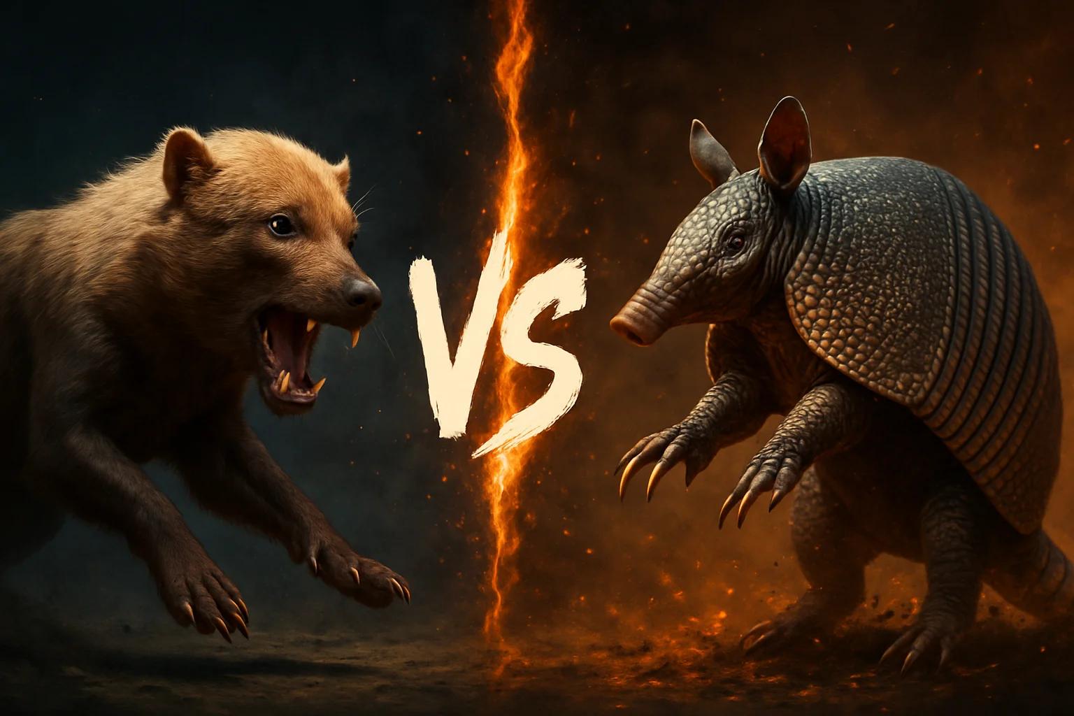bush-dog-vs-nine-banded-armadillo comparison image on AnimalDex