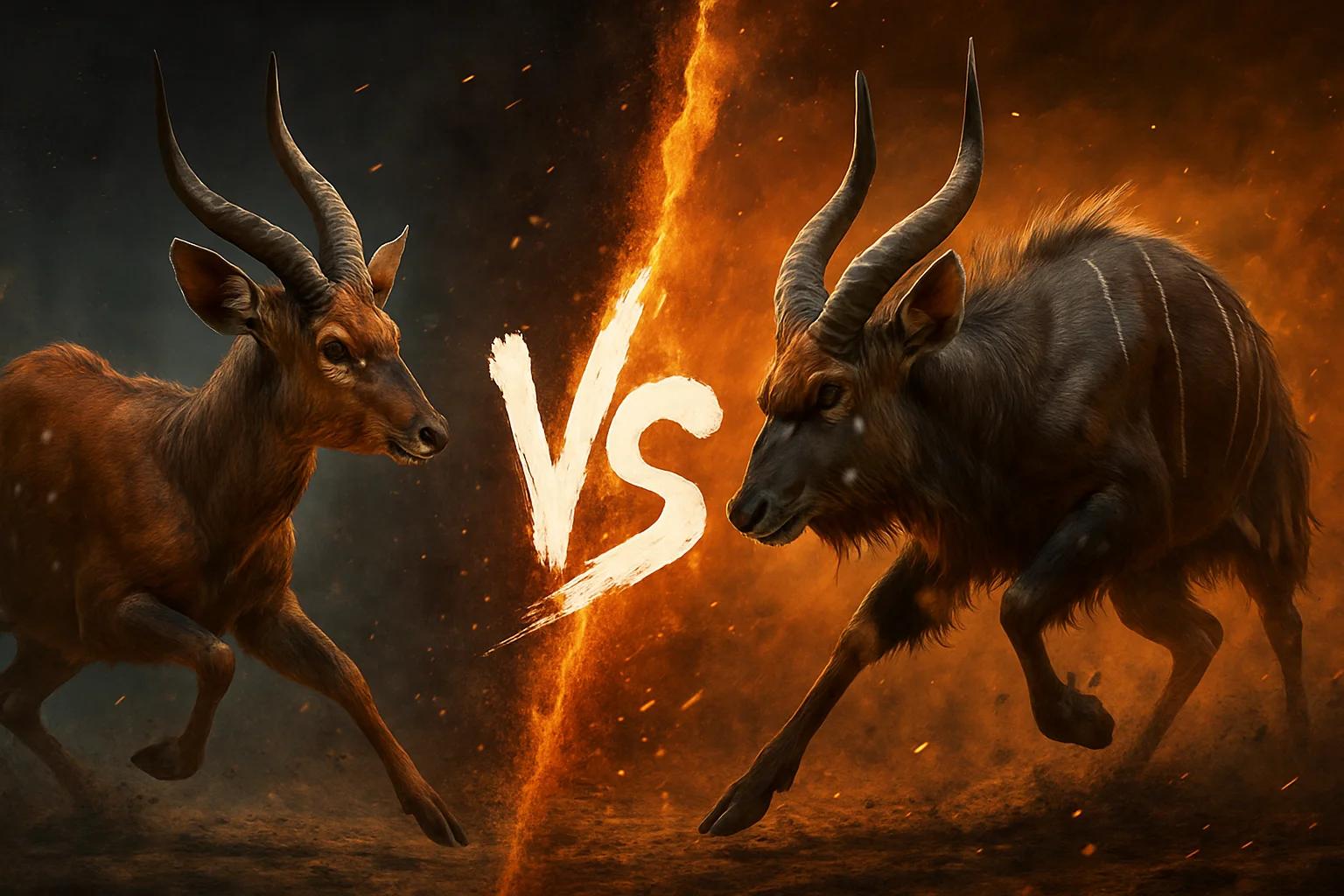 bushbuck-vs-nyala comparison image on AnimalDex
