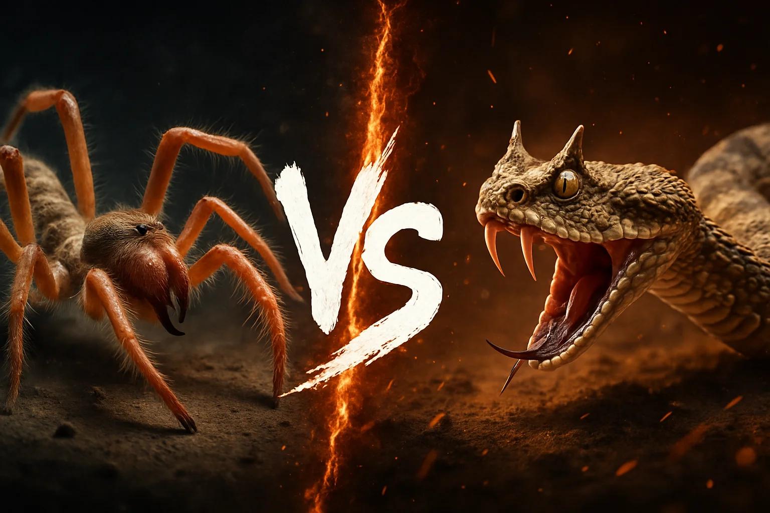 camel-spider-vs-desert-horned-viper comparison image on AnimalDex