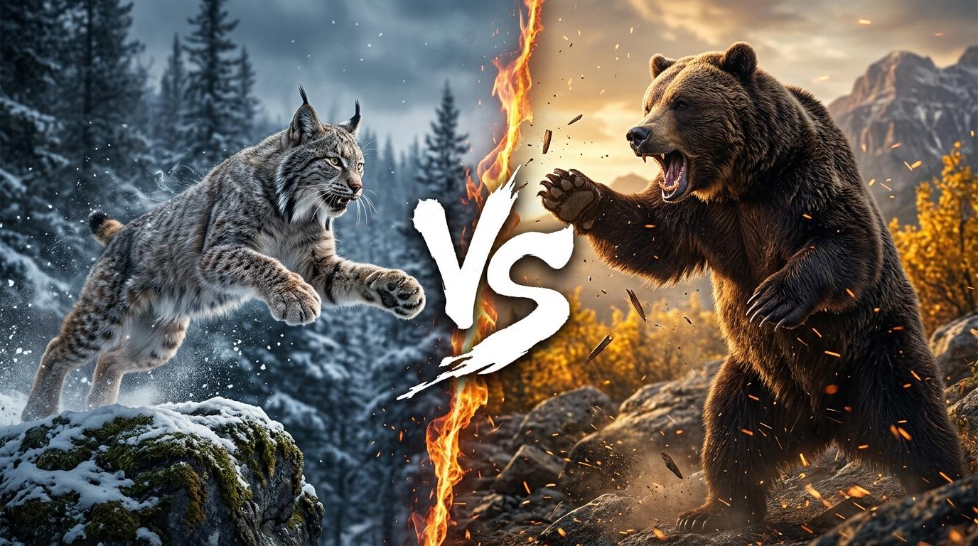 canada-lynx-vs-grizzly-bear comparison image on AnimalDex