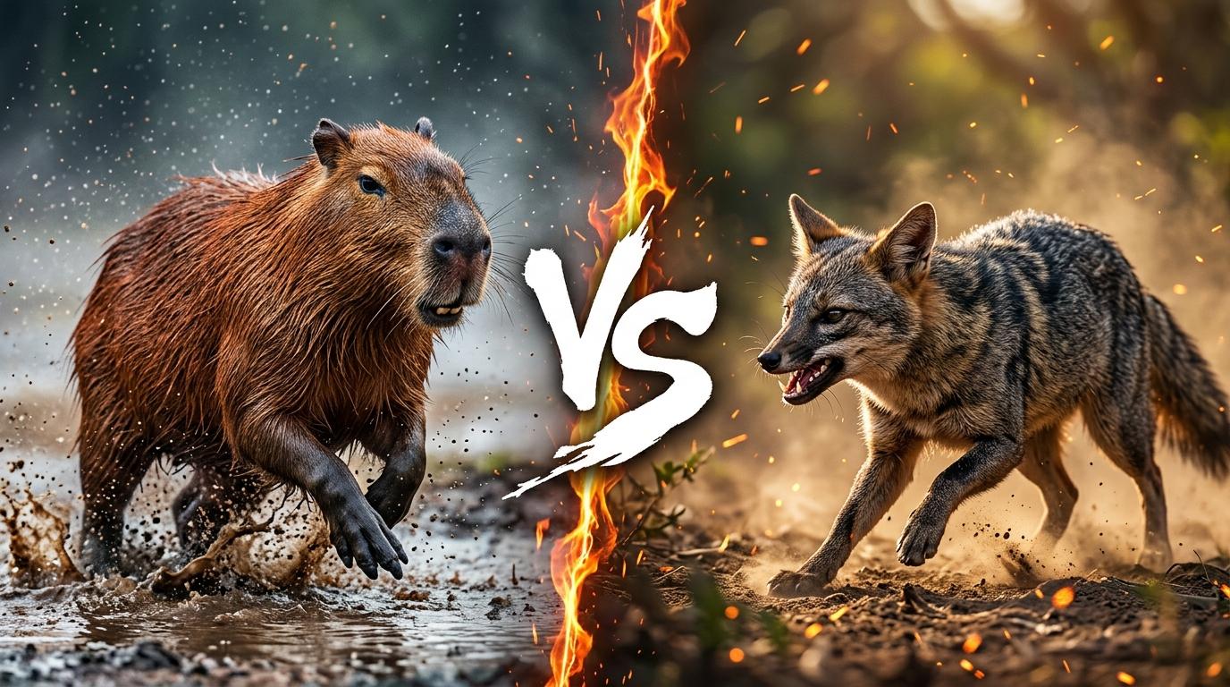 capybara-vs-crab-eating-fox comparison image on AnimalDex