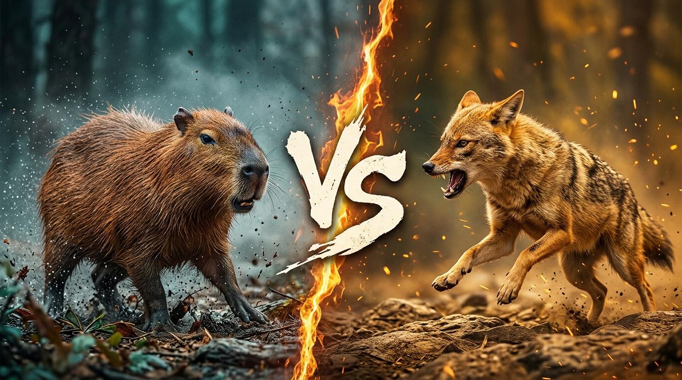 capybara-vs-golden-jackal comparison image on AnimalDex