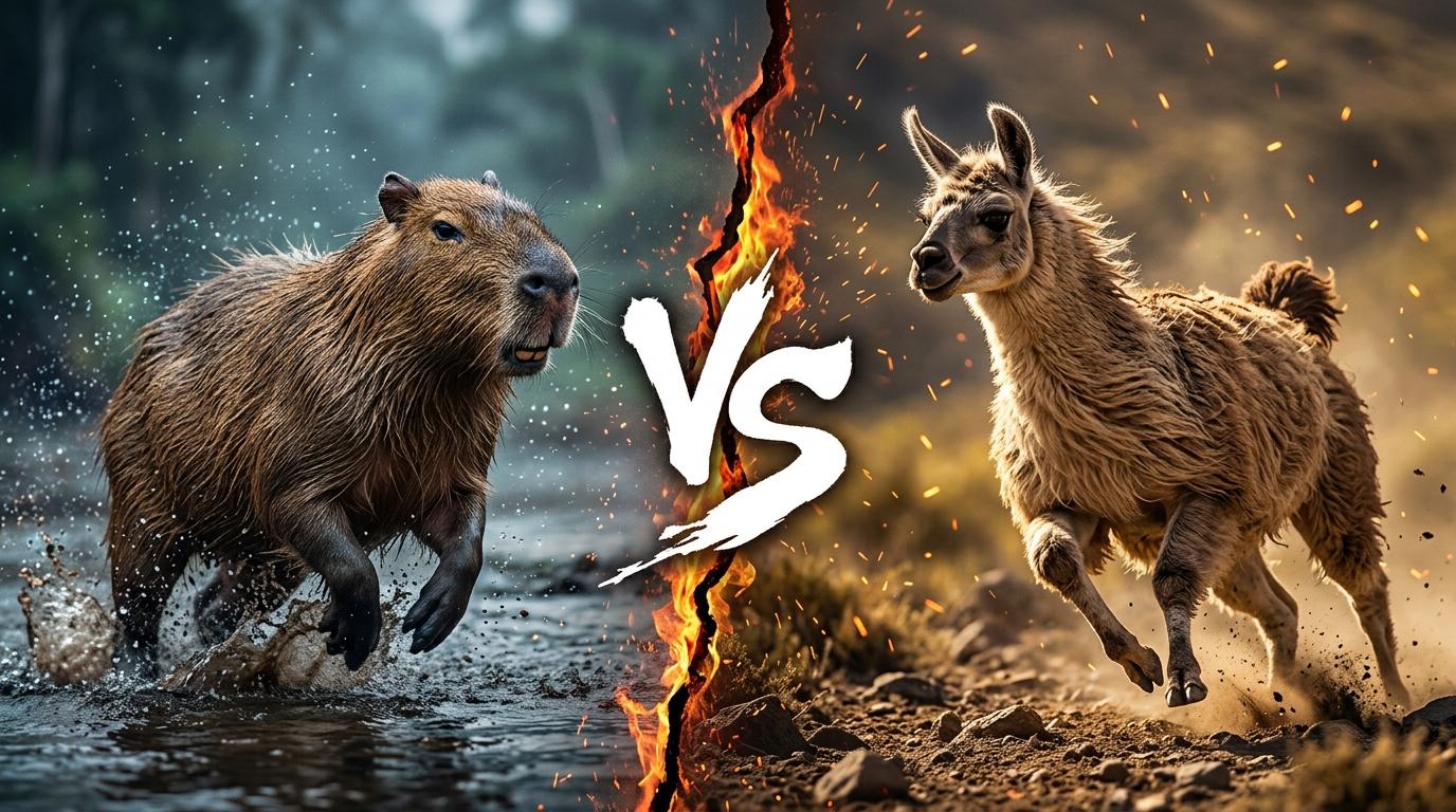 capybara-vs-llama comparison image on AnimalDex