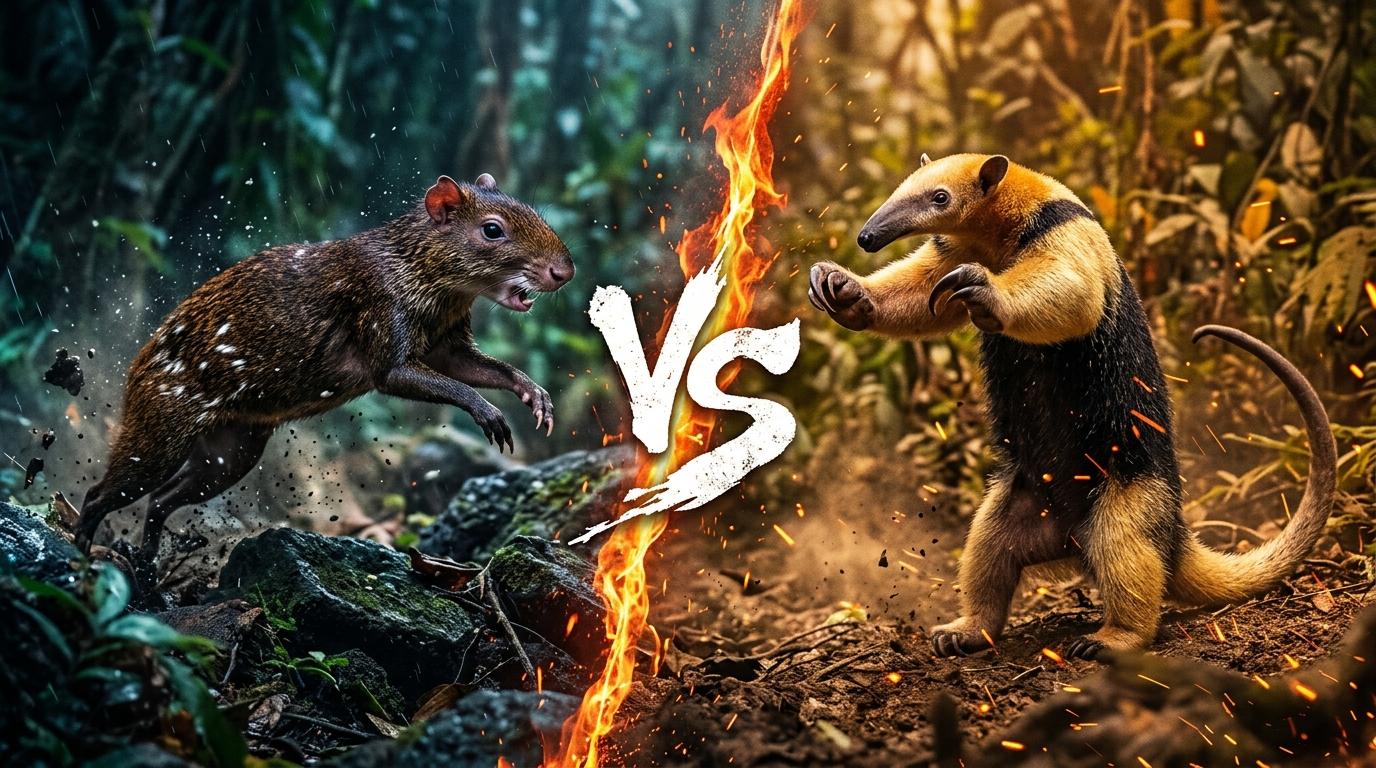 central-american-agouti-vs-southern-tamandua comparison image on AnimalDex