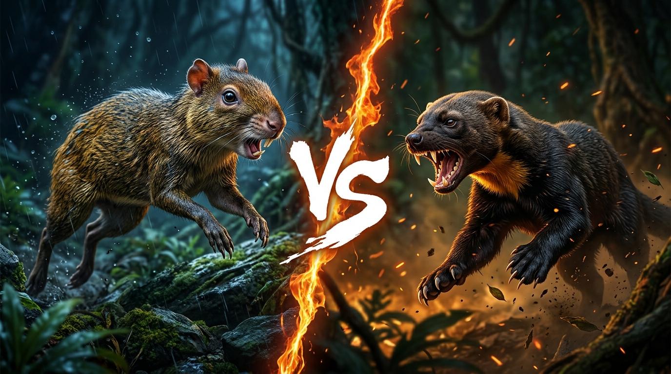 central-american-agouti-vs-tayra comparison image on AnimalDex