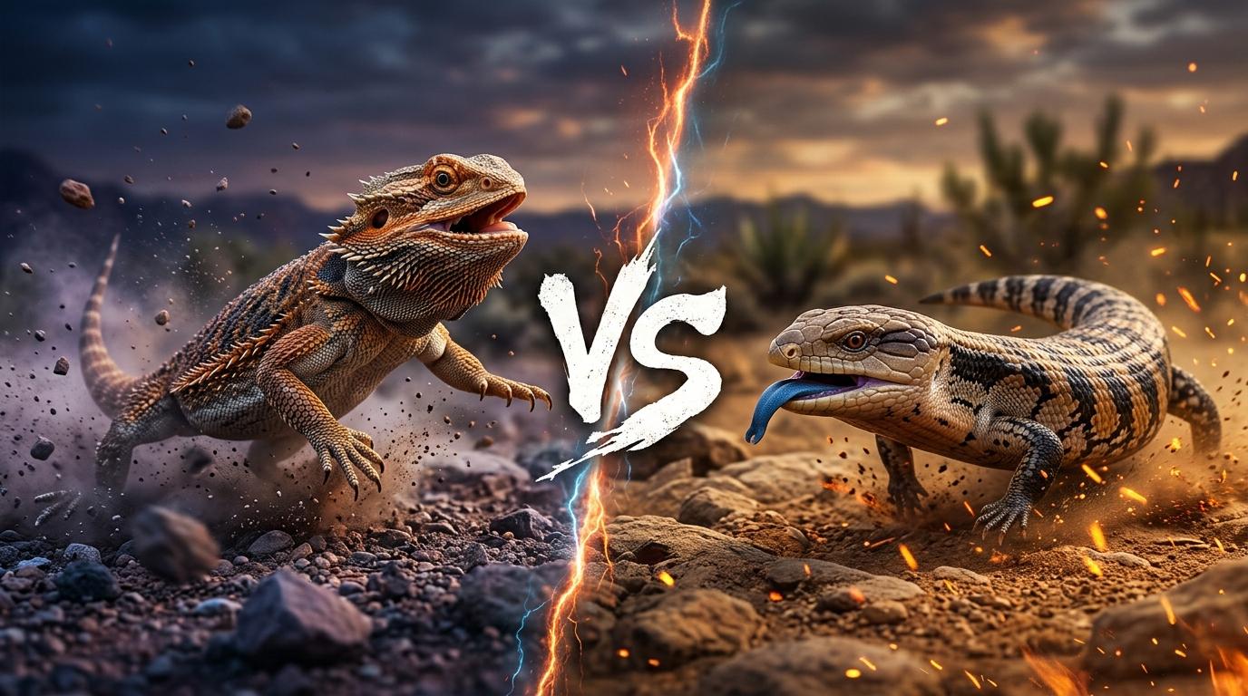 central-bearded-dragon-vs-blue-tongued-skink comparison image on AnimalDex